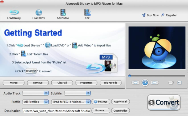 Aiseesoft Blu-ray to MP3 Ripper for Mac