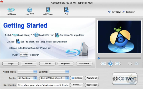 Aiseesoft Blu-ray to Wii Ripper for Mac