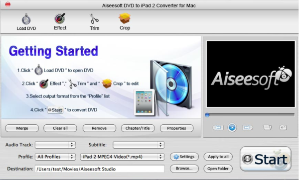Aiseesoft DVD to iPad 2 Converter for Mac