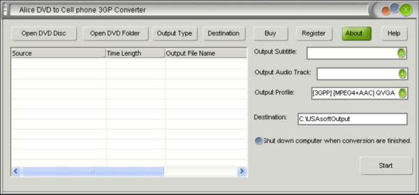 Alice DVD to Cell Phone Converter