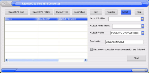 Alice DVD to Mac iPod Converter