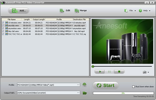 Aneesoft Free PS3 Video Converter