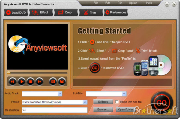Anyviewsoft DVD to Palm Converter