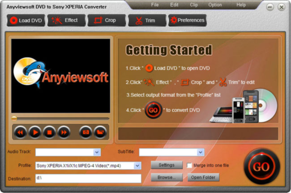 Anyviewsoft Free DVD to XPERIA Converter