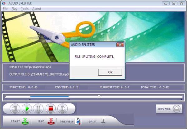 Audio Splitter Freeware Software