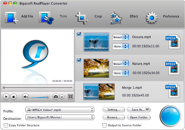 Bigasoft RealPlayer Converter for Mac