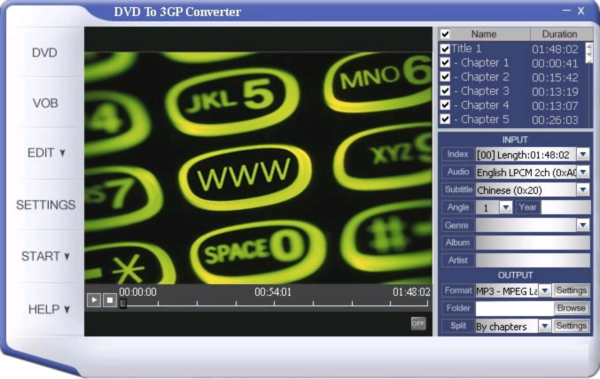 CNC DVD To 3GP Converter