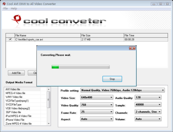 Cool AVI DIVX to All Video Converter