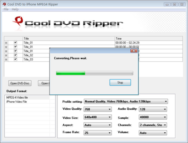 Cool DVD to iPhone MPEG4 Ripper