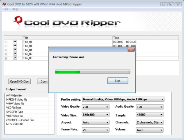 Cool DVD to MOV AVI WMV MP4 iPod Ripper