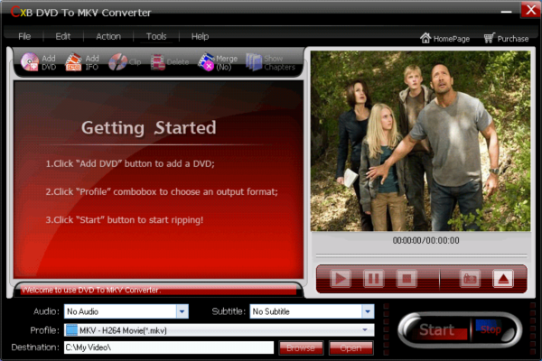 CXBSoft DVD To MKV Converter