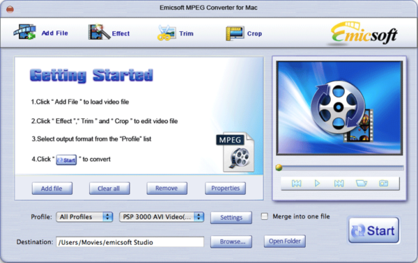 Emicsoft MPEG Converter for Mac