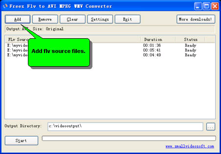 Freez Flv to AVI MPEG WMV Converter