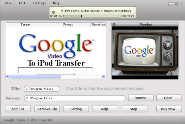 Google Video to iPod Transfer