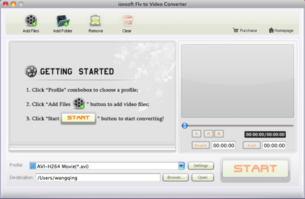 iovSoft FLV to Video Converter for Mac