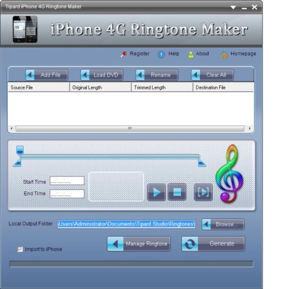 iPhone 4G Ringtone Maker