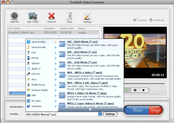 iToolSoft Video Converter for Mac