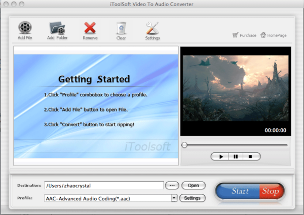 iToolSoft Video To Audio Converter for Mac