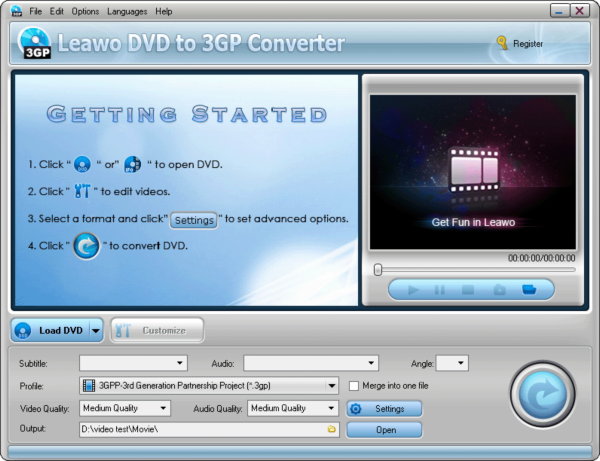 Leawo DVD to 3GP Converter