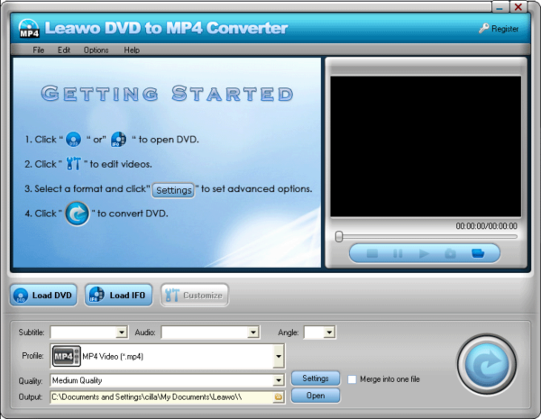 Leawo DVD to MP4 Converter