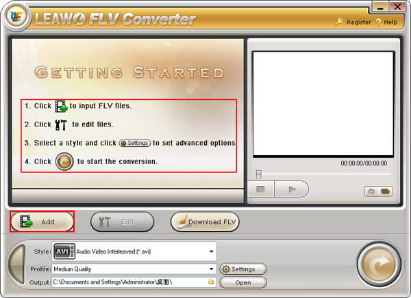 Leawo FLV Converter