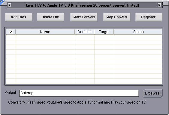 lisasoft FLV to Apple TV Converter