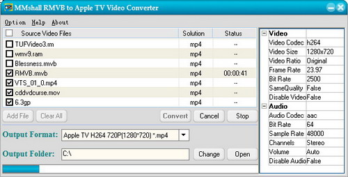MMshall RMVB to Apple TV Video Converter