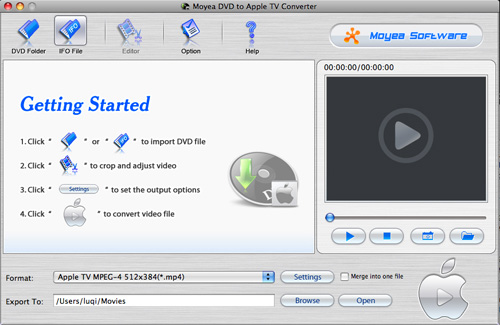 Moyea DVD to AppleTV Converter for Mac