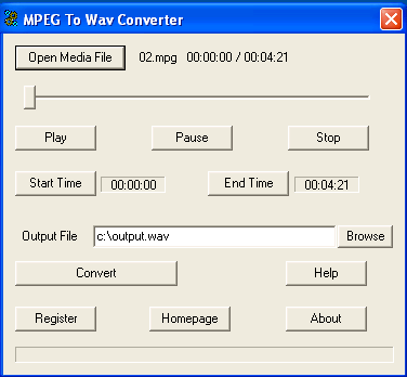 MPEG To Wav Converter