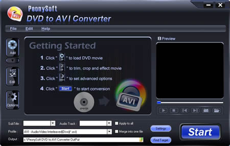 PeonySoft DVD to AVI Converter