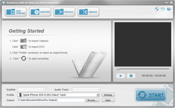 SnowFox DVD & Video to iPad Converter