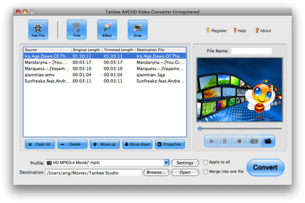 Tanbee AVCHD Video Converter for Mac