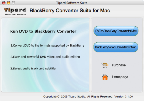 Tipard BlackBerry Converter Suite for Mac