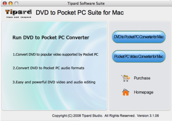Tipard DVD to Pocket PC Suite for Mac