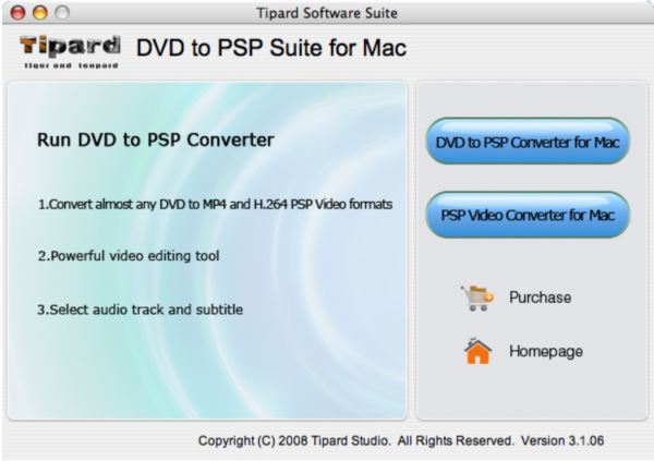 Tipard DVD to PSP Suite for Mac