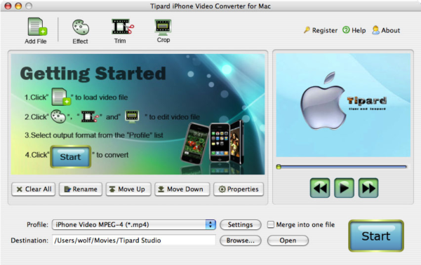Tipard iPhone Video Converter for Mac