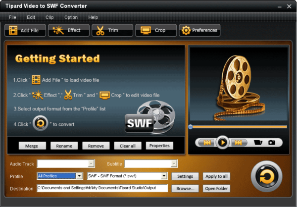 Tipard Video to SWF Converter