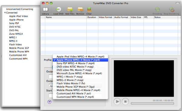 Tune4Mac DVD Converter for Mac