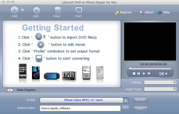 uSeesoft DVD to iPhone Ripper for Mac