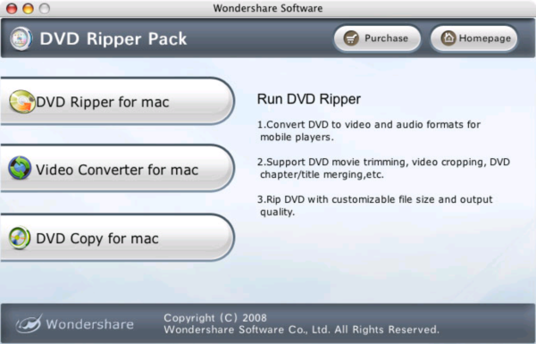 Wondershare DVD Ripper Pack for Mac