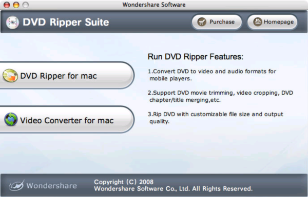 Wondershare DVD Ripper Suite for Mac