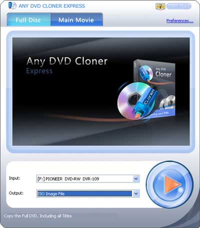 Any DVD Cloner Express screenshot