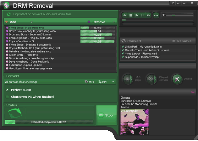 Это программа для снятия DRM -кода с музыкальных и видео файлов