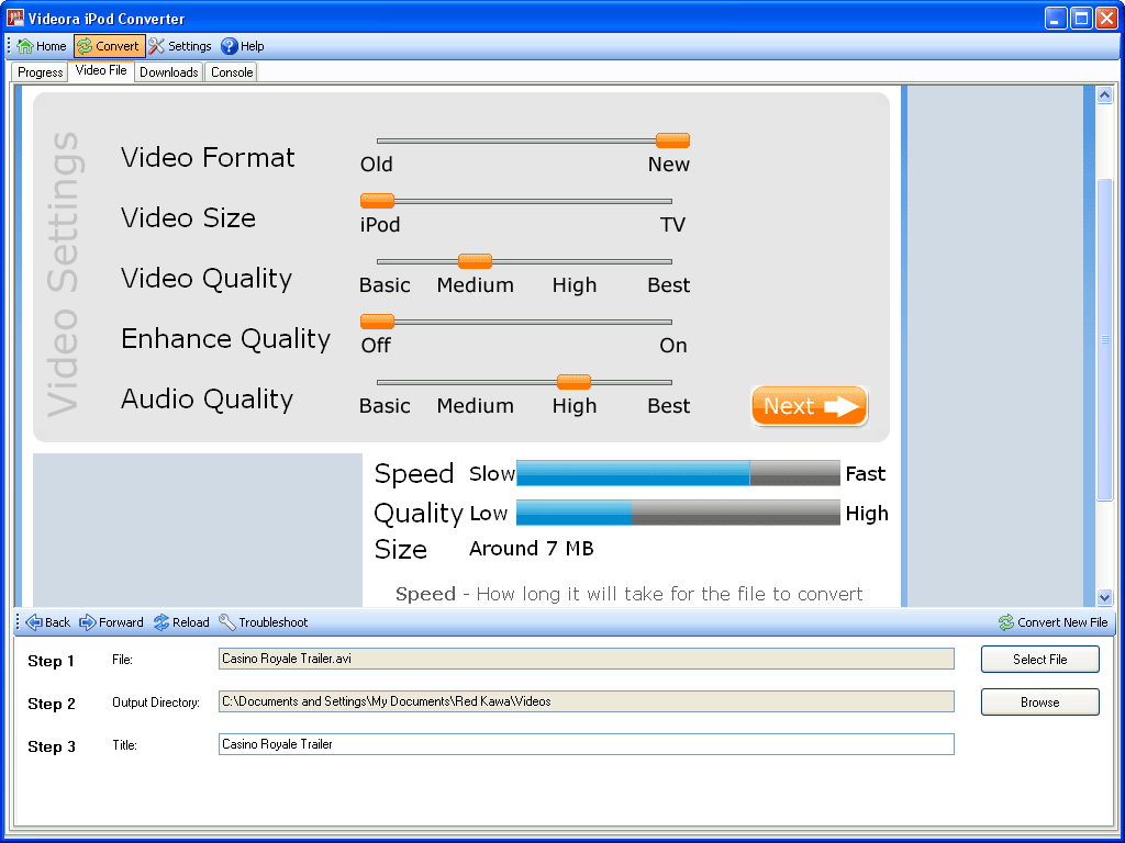 Программа PSP Video 9 6.00 понимает большинство форматов (AVI, DivX