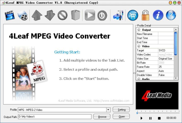 4Leaf MPEG Video Converter