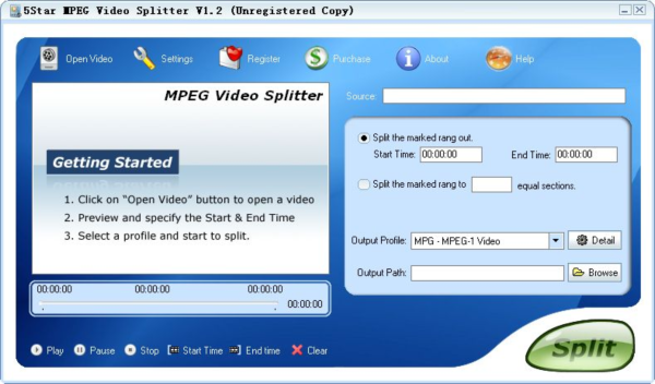 5Star MPEG Video Splitter