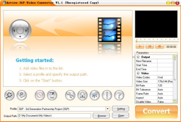 Active 3GP Video Converter