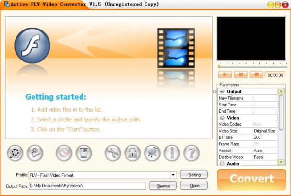 Active FLV Video Converter