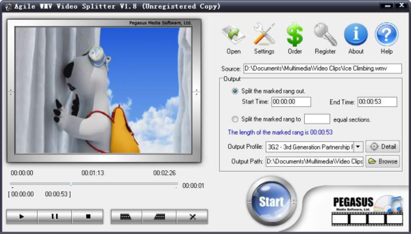 Agile WMV Video Splitter