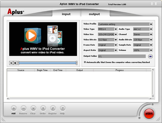 Aplus WMV to iPod Converter
